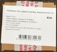 Pokemon SWSH10 Astral Radiance Booster Box CASE (6 Booster Boxes)